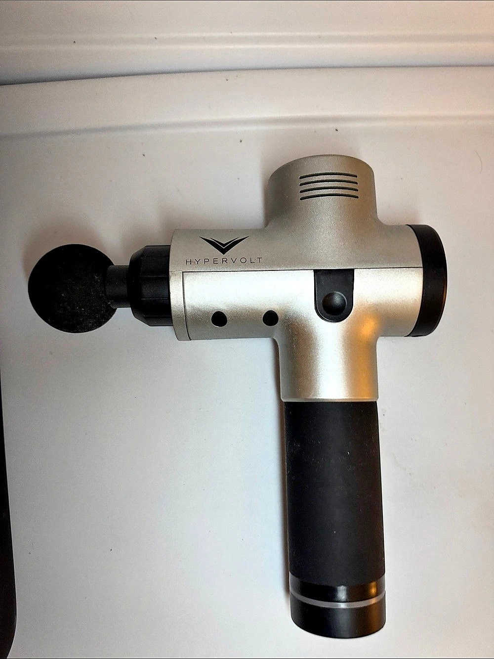 Hypervolt Percussion Massage Device in Silver & Black